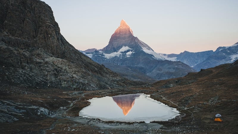 camping in the mountains
